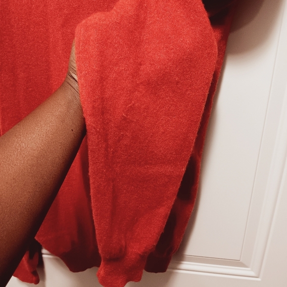 Club Room V-Neck Long Sleeved Men's Sweater Estate 100% Cashmere RUST Orange XL - Picture 7 of 7